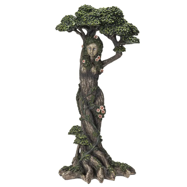 12" Ent Lady Ash Tree Polyresin Statue