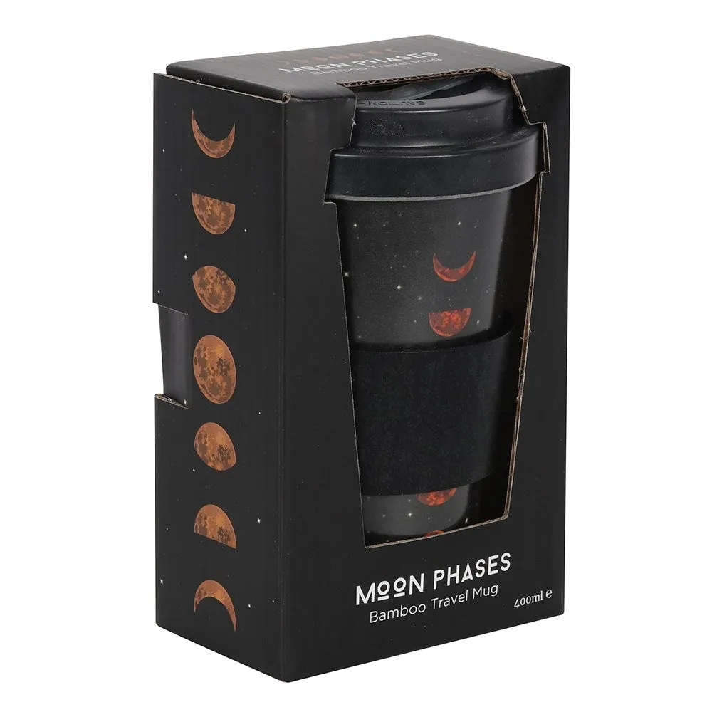 13.5 oz Bamboo Travel Mug with Sleeve - Moon Phases