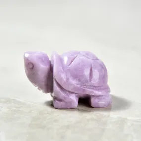 1.5 Lepidolite Turtle Natural Gemstone Carving