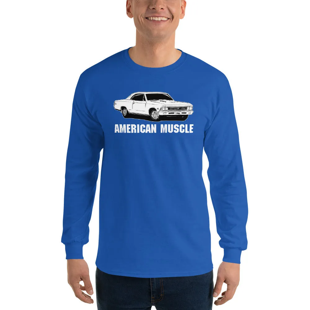 1966 Chevelle Long Sleeve T-Shirt, American Muscle Car Tshirt