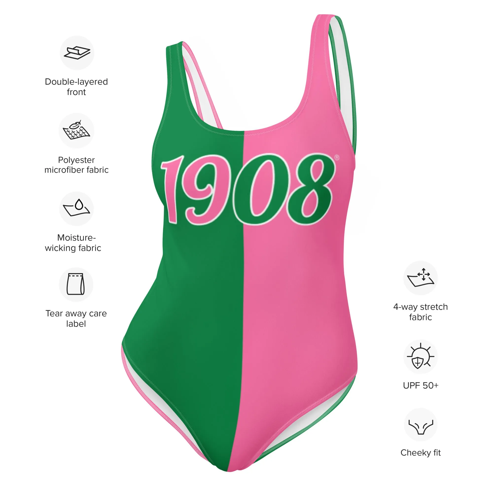 2-Toned 1908 One-Piece Swimsuit