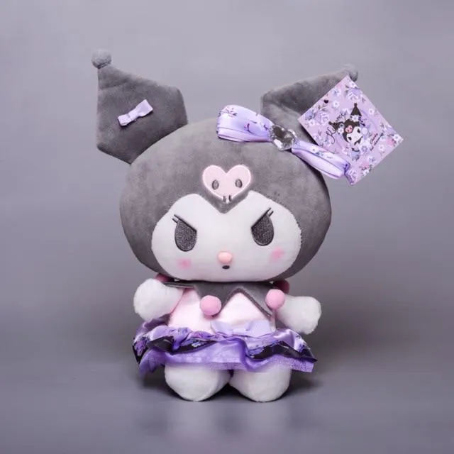 23cm Cartoon Stuffed Animals Kuromi My Melody Cinnamoroll Plush Toy Anime Kawaii Cute Soft Plushie Appease Girls Doll Toys Gifts