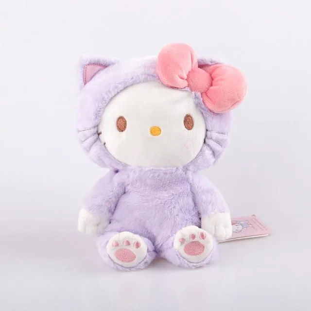 23cm Cartoon Stuffed Animals Kuromi My Melody Cinnamoroll Plush Toy Anime Kawaii Cute Soft Plushie Appease Girls Doll Toys Gifts