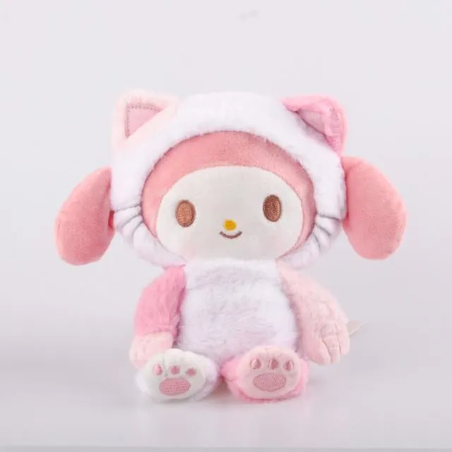 23cm Cartoon Stuffed Animals Kuromi My Melody Cinnamoroll Plush Toy Anime Kawaii Cute Soft Plushie Appease Girls Doll Toys Gifts