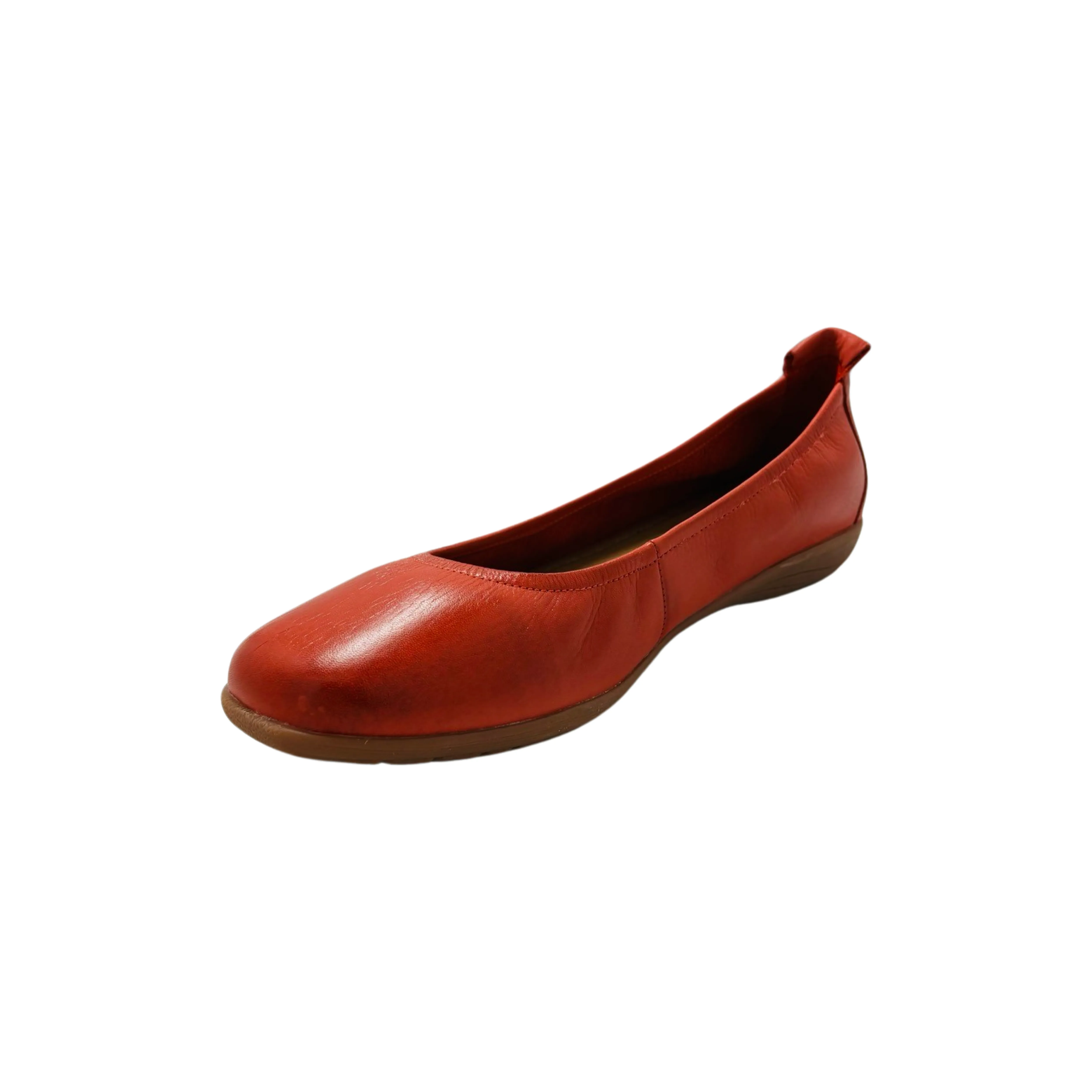 74801 Red Leather Flat