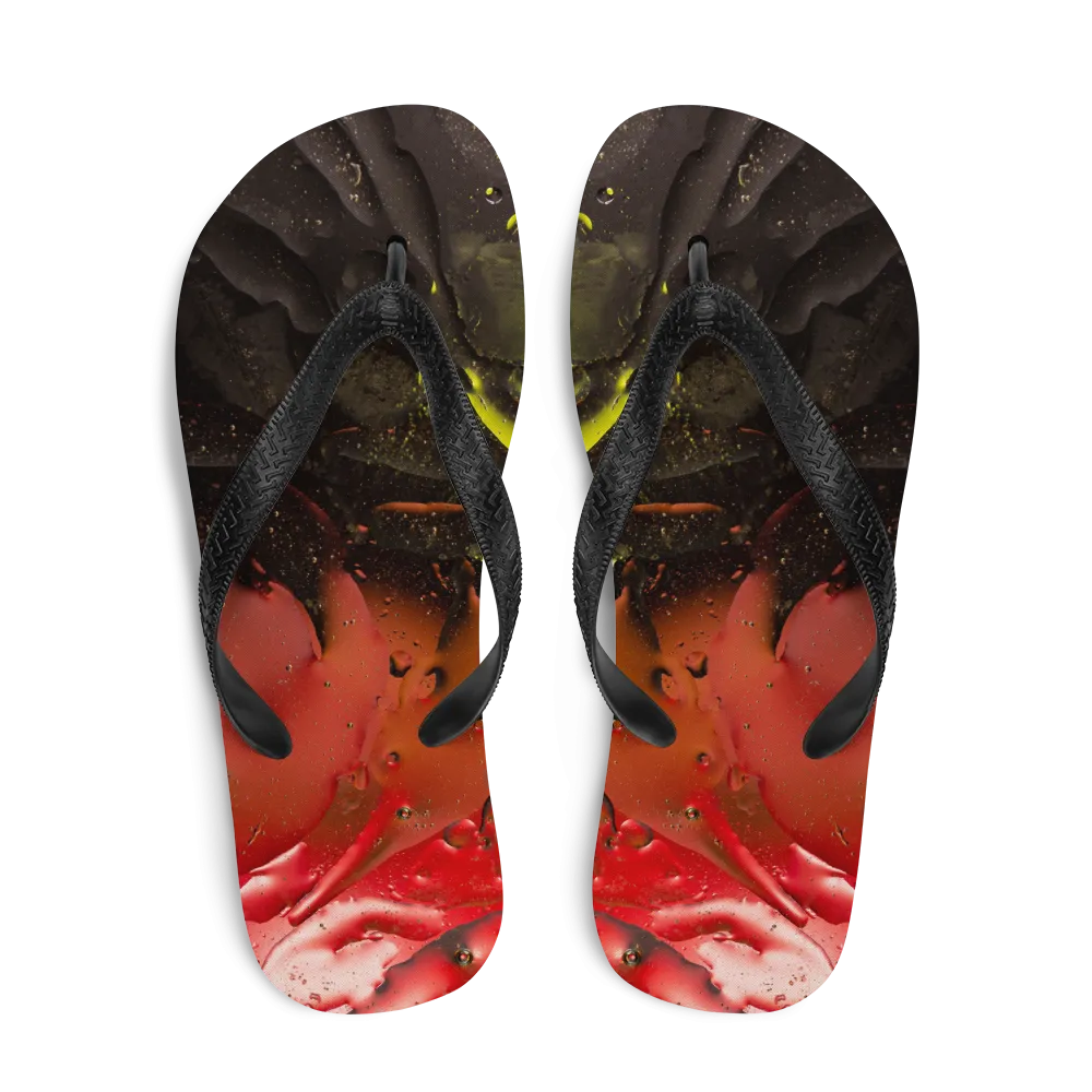 Abstract 02 Black Red Flip-Flops