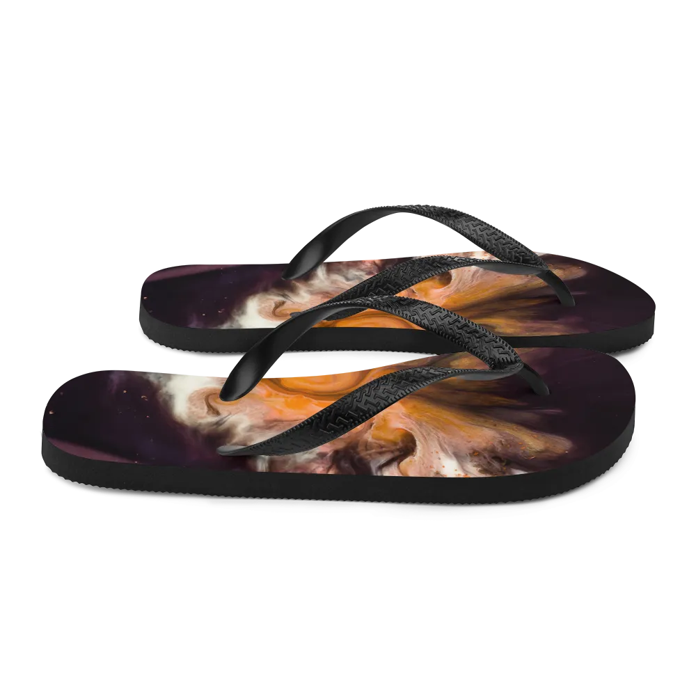 Abstract Painting Flip-Flops