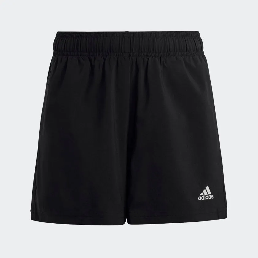 ADIDAS JUNIOR ESSENTIALS SMALL LOGO CHELSEA BLACK SHORTS