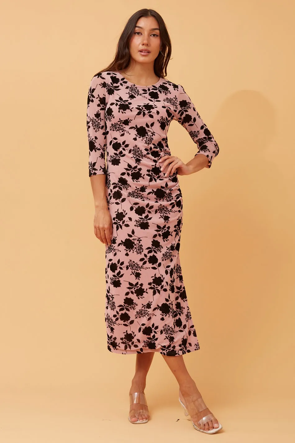 AINSLEY FLORAL MIDI DRESS