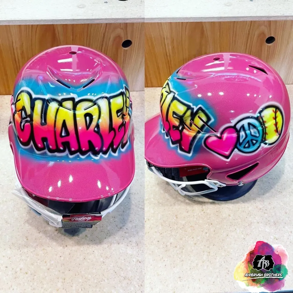 Airbrush Peace & Love Helmet Design