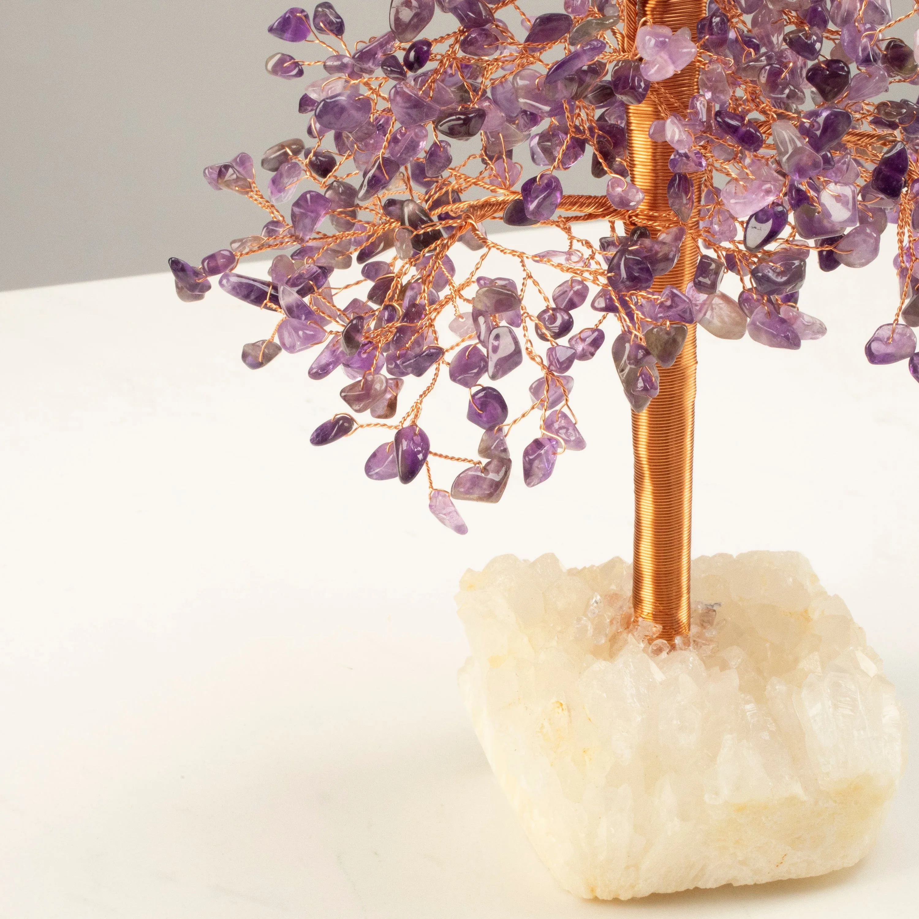 Amethyst Tree of Life on Quartz Cluster Base