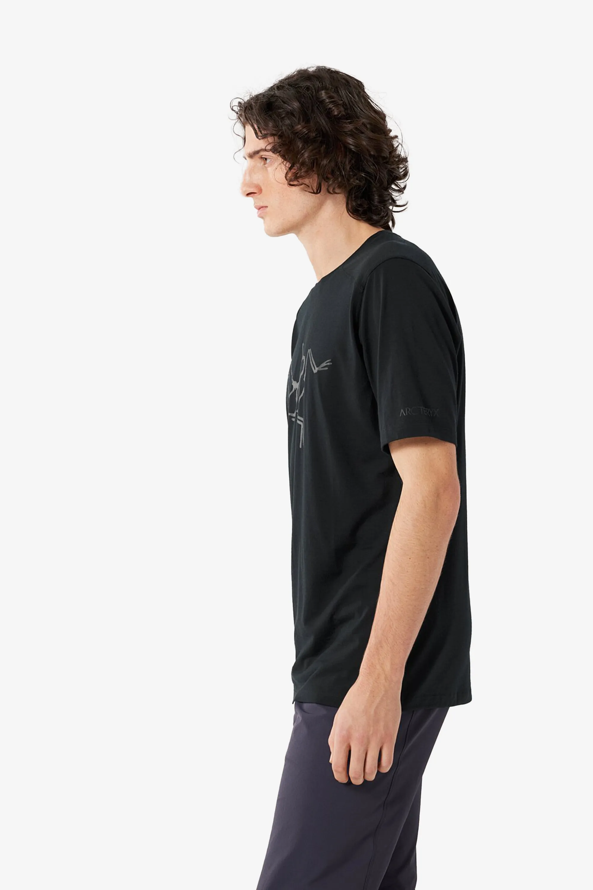 Arc'teryx Men's Ionia Merino Wool Logo SS T-Shirt in Black