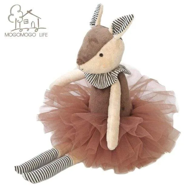 Ballerina Xmas Deer in Tutu Plush Deer Toy MOGOMOGO Soft Stuffed Animal Doll Decorative Luxury Toys Home Accessories