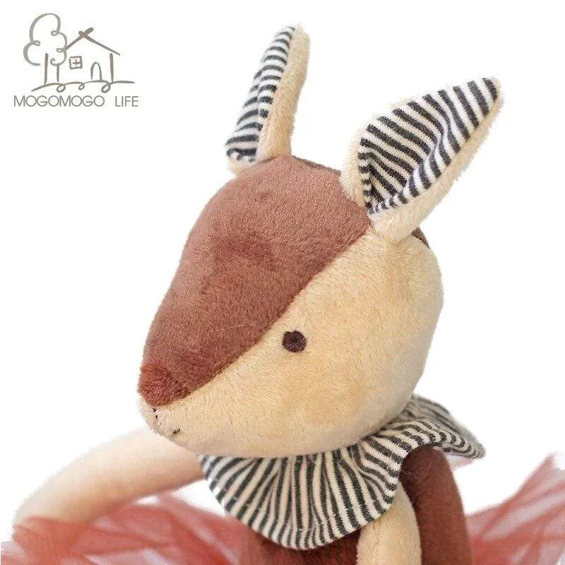 Ballerina Xmas Deer in Tutu Plush Deer Toy MOGOMOGO Soft Stuffed Animal Doll Decorative Luxury Toys Home Accessories