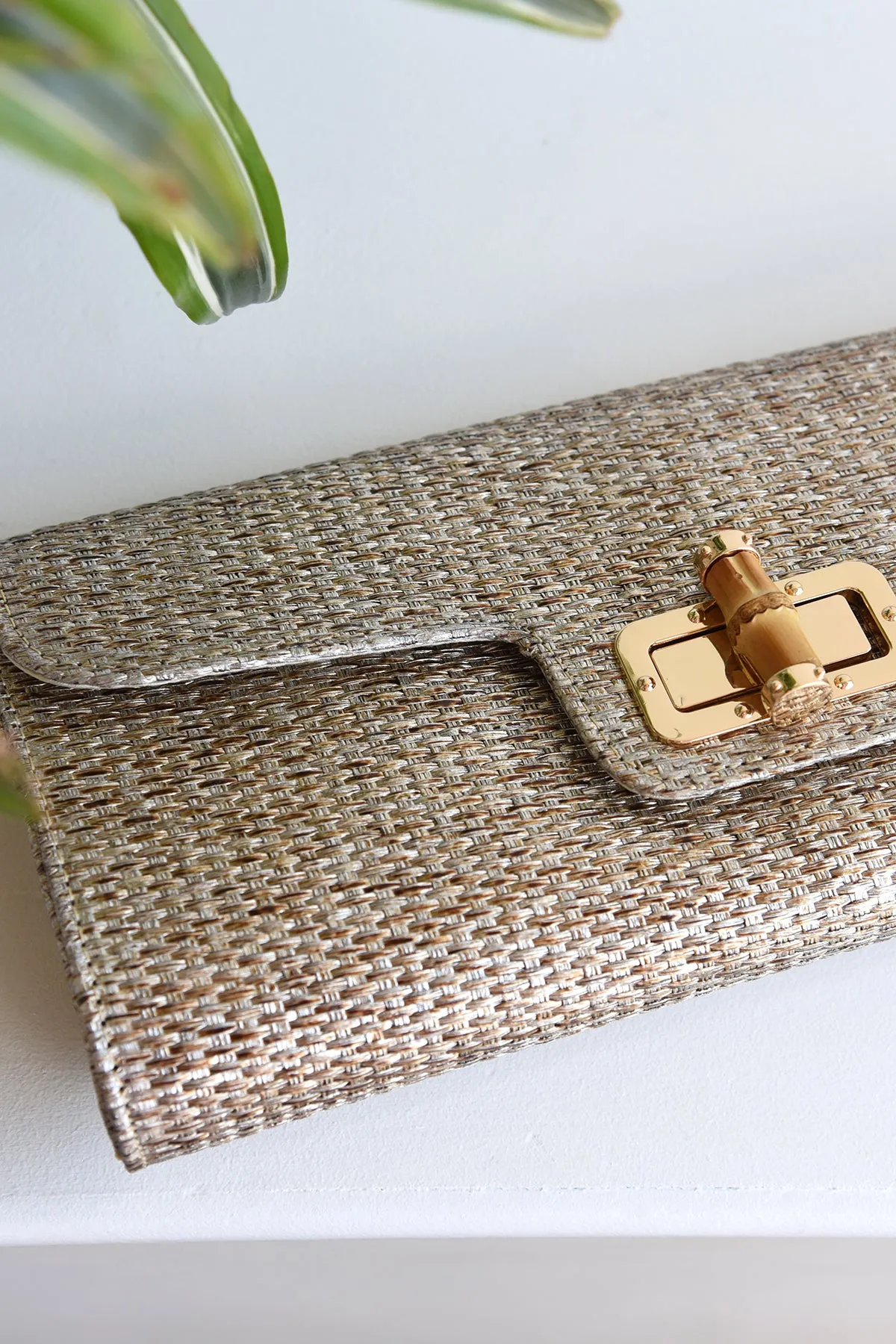 BAMBOO CLUTCH -GOLD