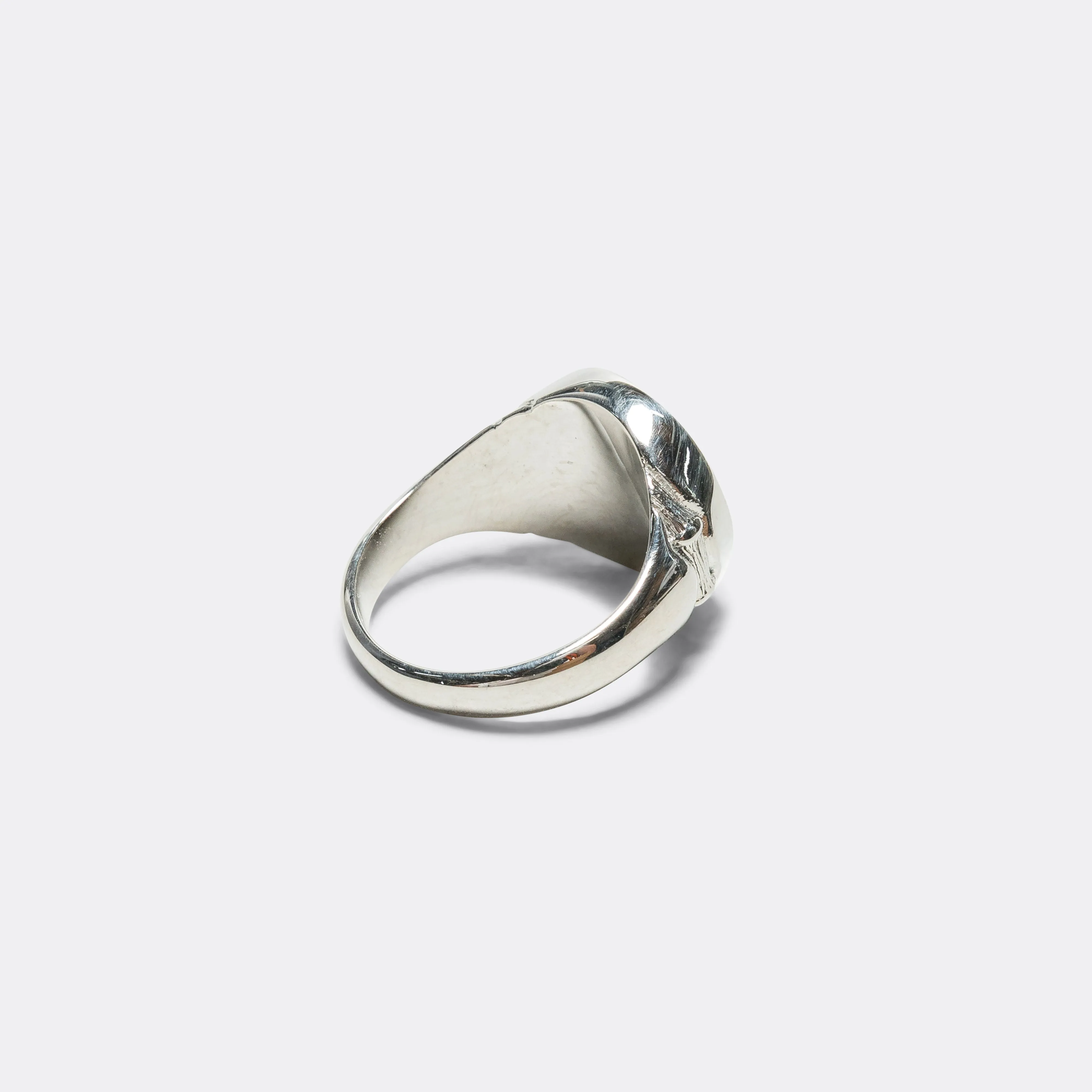 Bamboo Signet Ring - 925 Silver