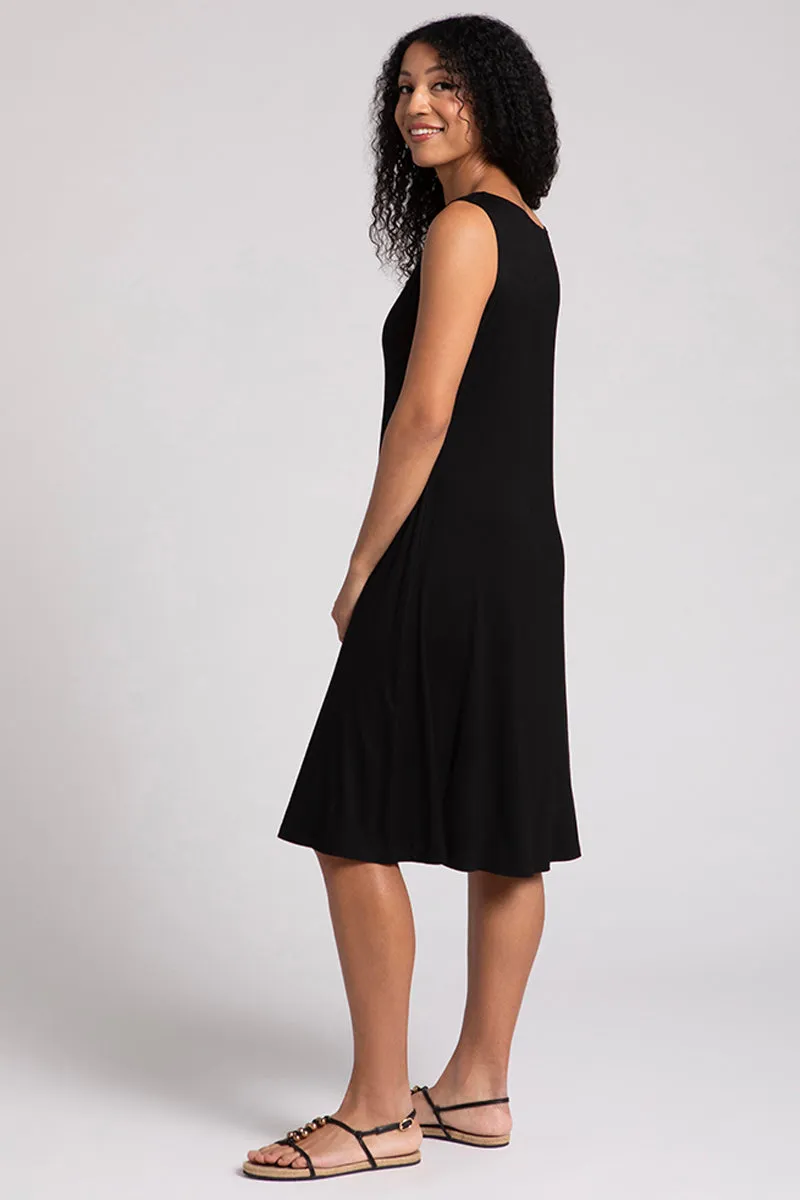 Bamboo Tank Dress Short | Black