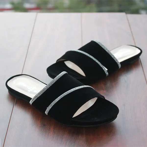 Black Fancy & Stylish Slippers for women