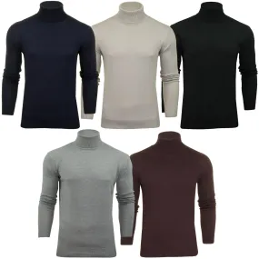 Brave Soul Mens Polo Roll Neck Jumper Hume