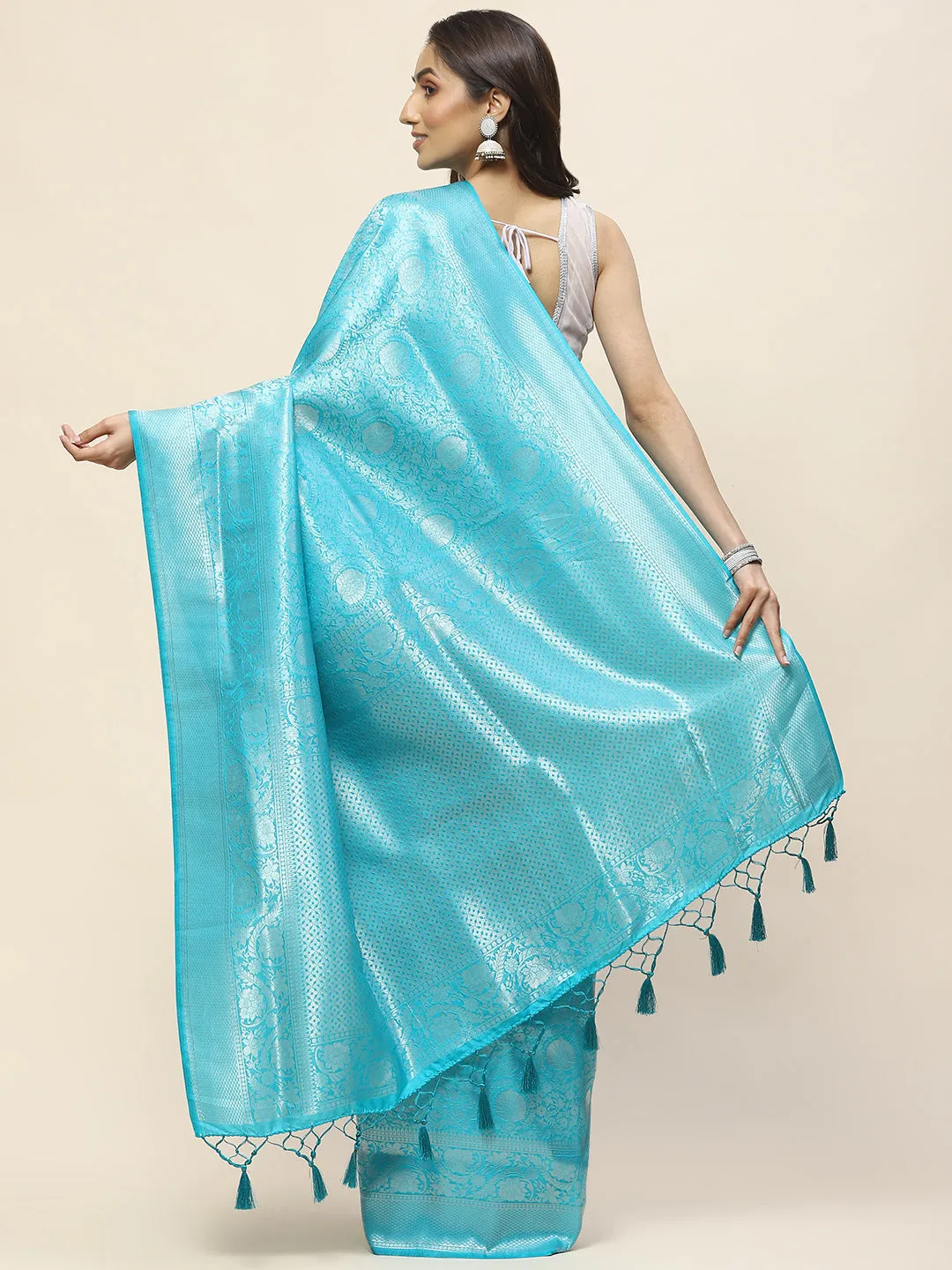 Brocade Zari Jaal Woven Handloom Saree