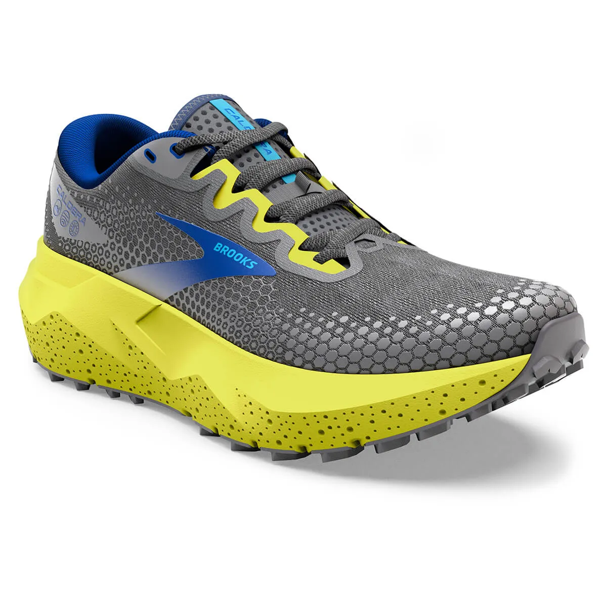 Brooks Caldera 6 Mens | Gunmetal/surf the Web/sulphur