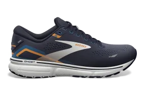 Brooks Ghost 15 (2E Width) - Peacoat/Blue/Orange Pop (Mens)