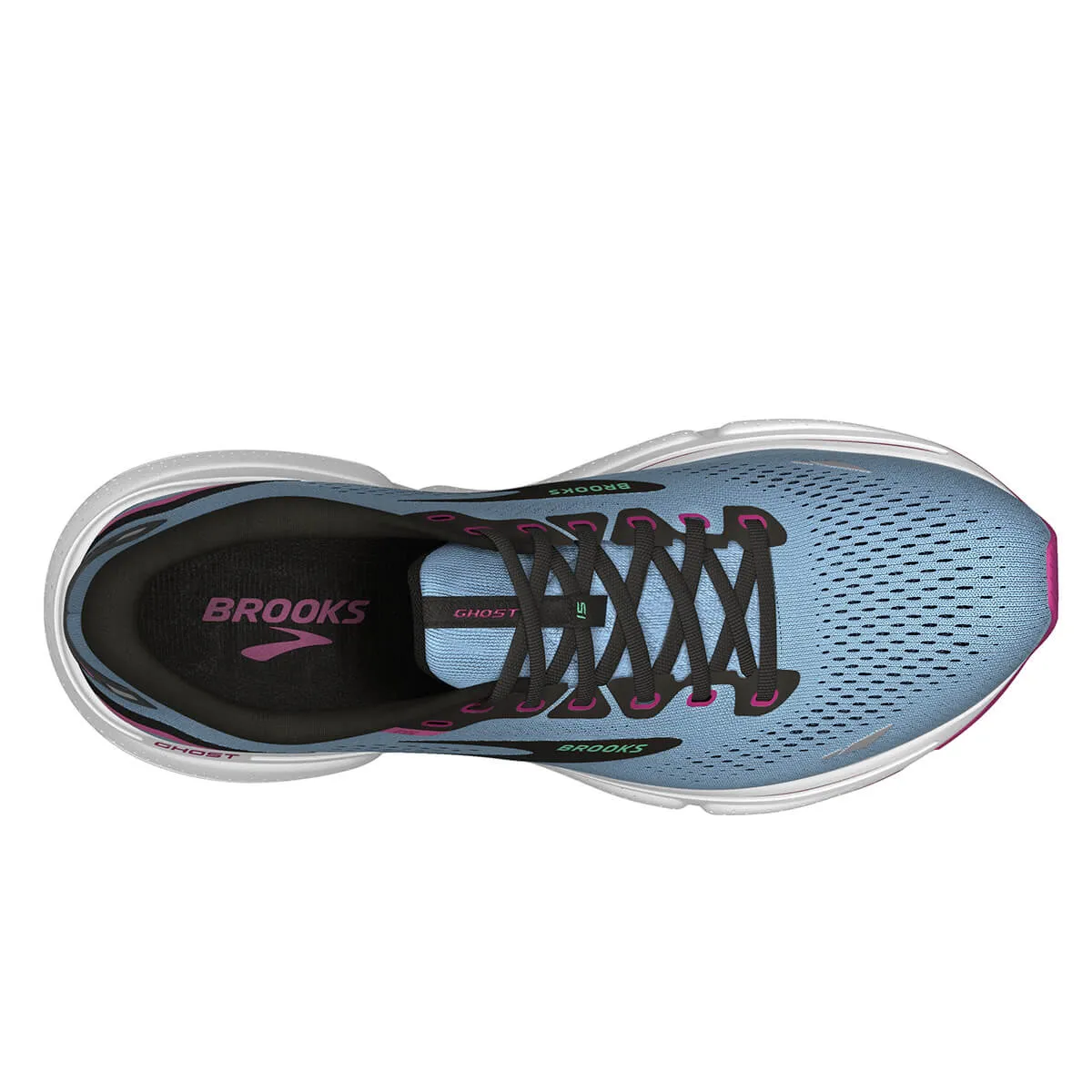 Brooks Ghost 15 Womens | Blue Bell/black/pink