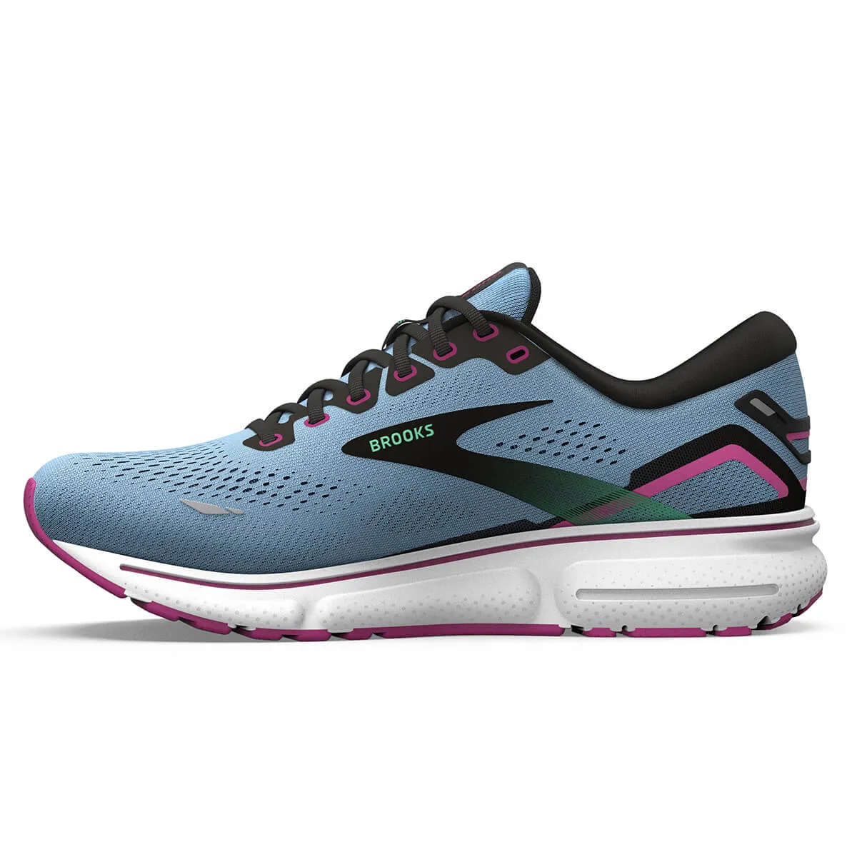 Brooks Ghost 15 Womens | Blue Bell/black/pink