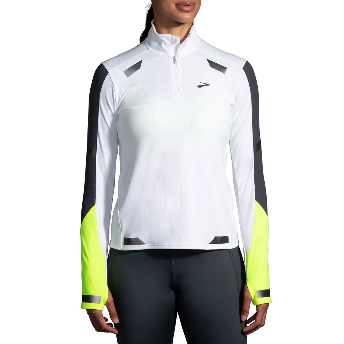 Brooks Run Visible 1/2 Zip Womens | White/asphalt/nightlife