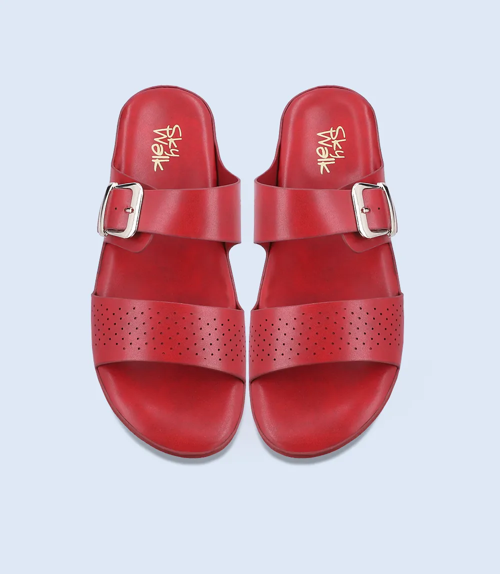 BW7066-MAROON-Women Comfort Slipper