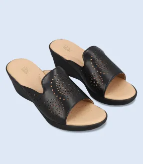 BW9260-BLACK-Women Comfort Slipper