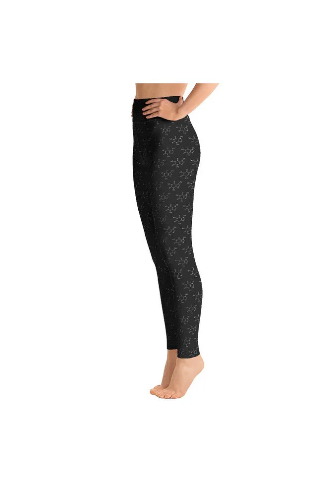 Caffeine Molecule Yoga Leggings