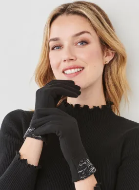 Charlie Paige Luxe Vegan Suede Edged Gloves