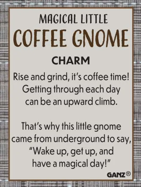 Coffee Gnome Charm Pocket Token