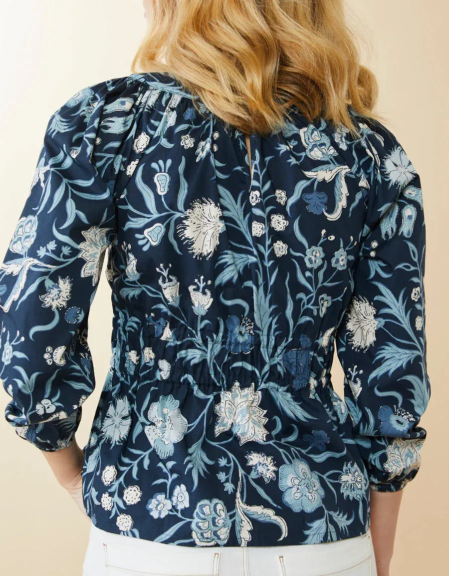 Colette Blouse Hamilton Floral Navy