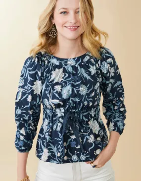 Colette Blouse Hamilton Floral Navy