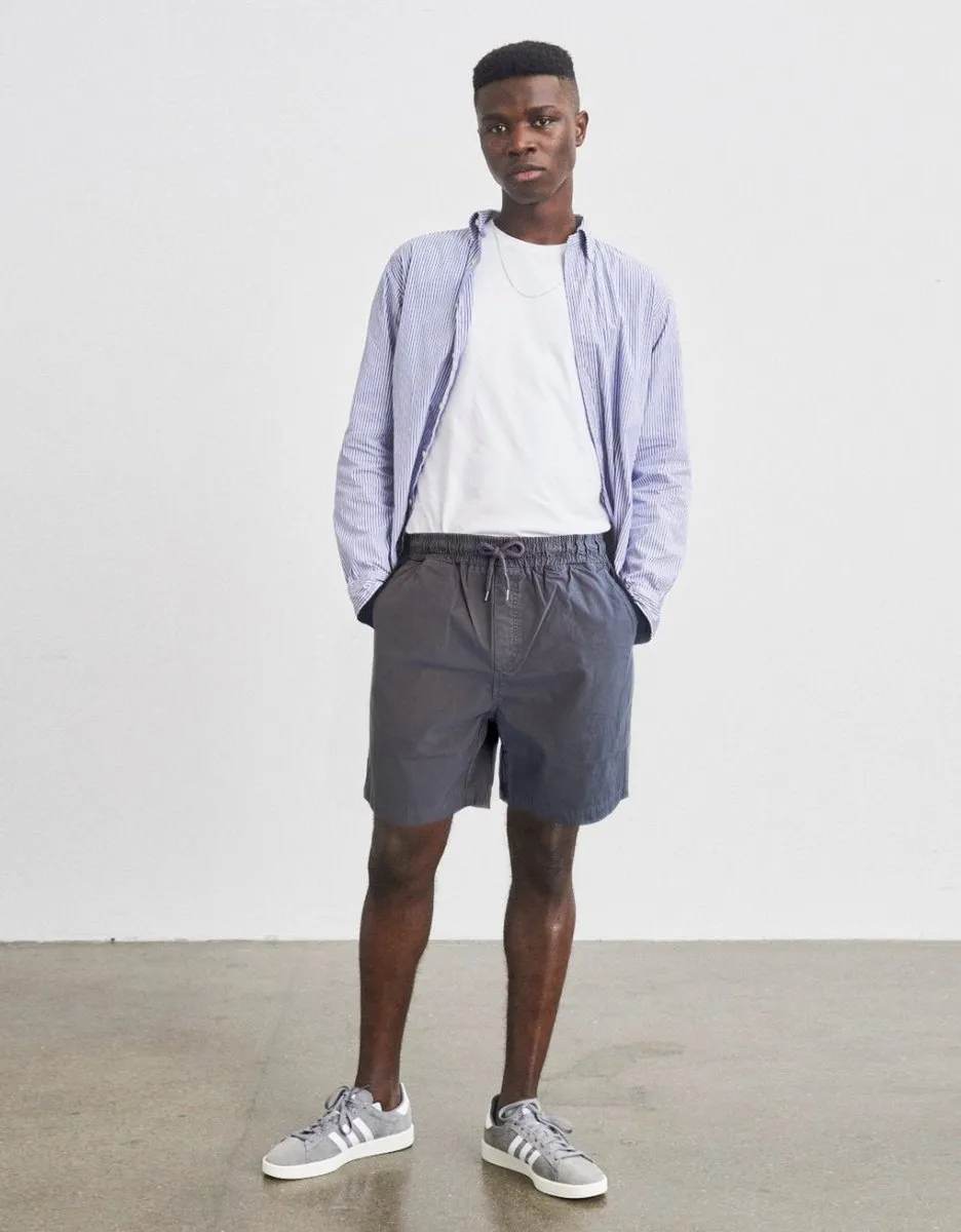 Colorful Twill Shorts Storm Grey