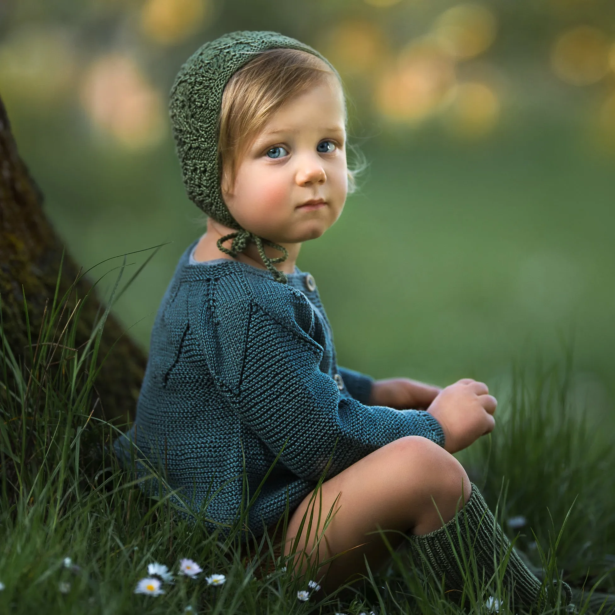 Cotton Wisteria Bonnet - Earth Colours