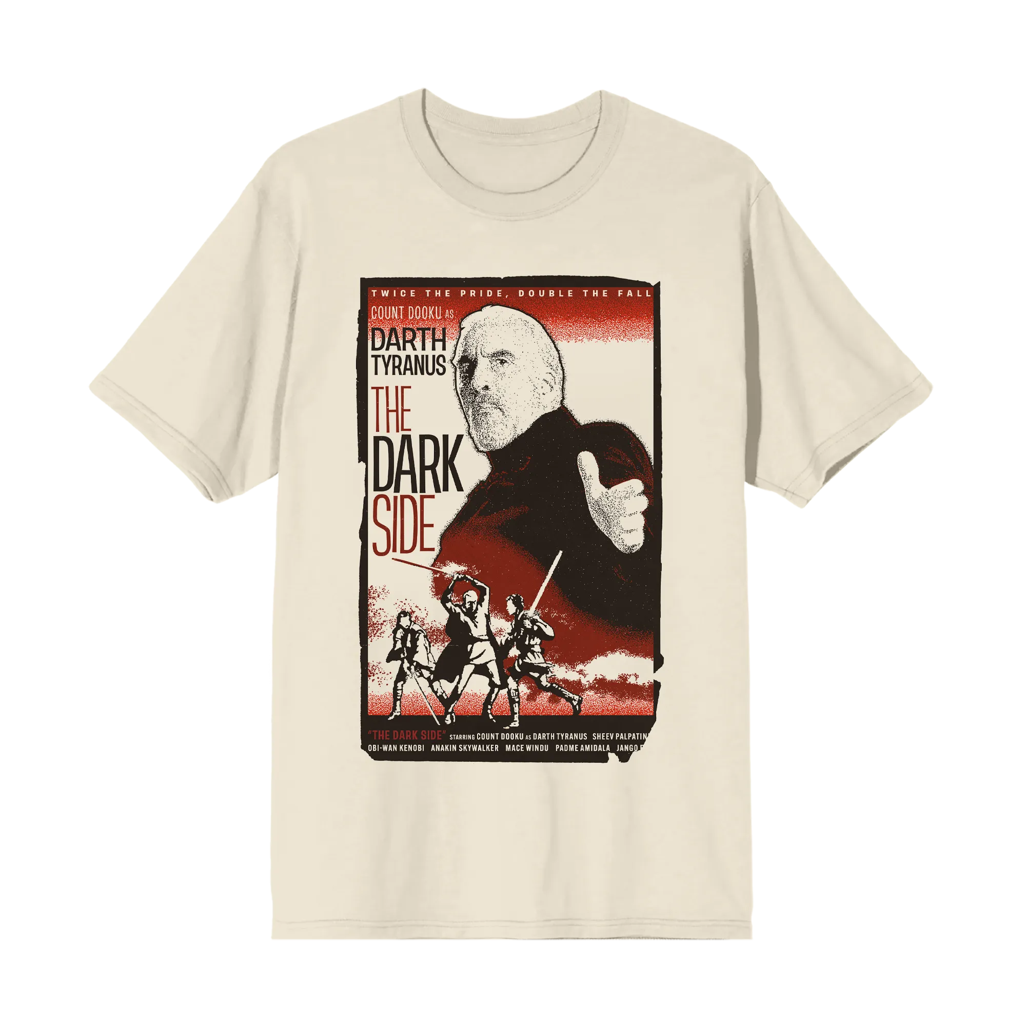 Darth Tyranus The Dark Side Grindhouse Natural Tee