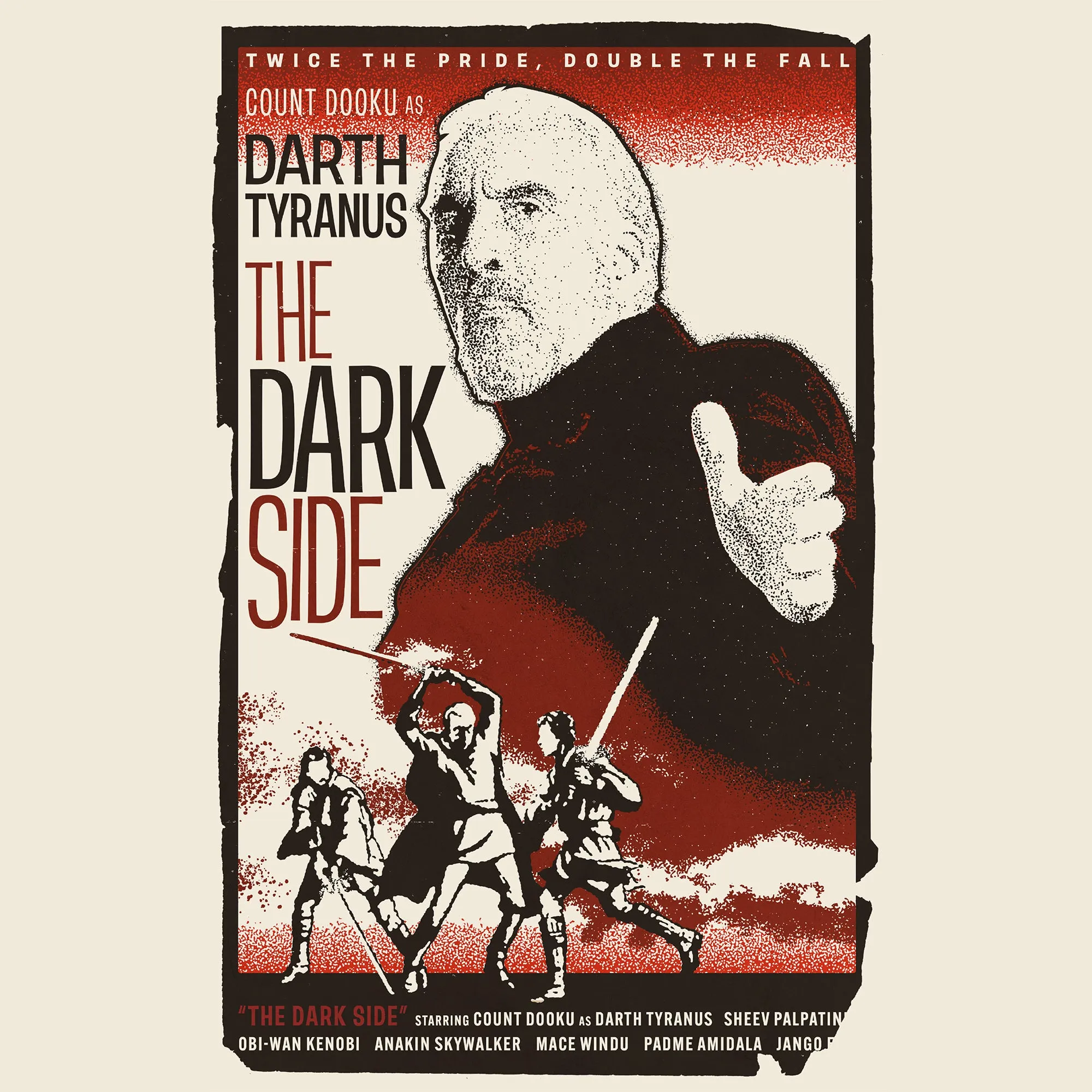 Darth Tyranus The Dark Side Grindhouse Natural Tee