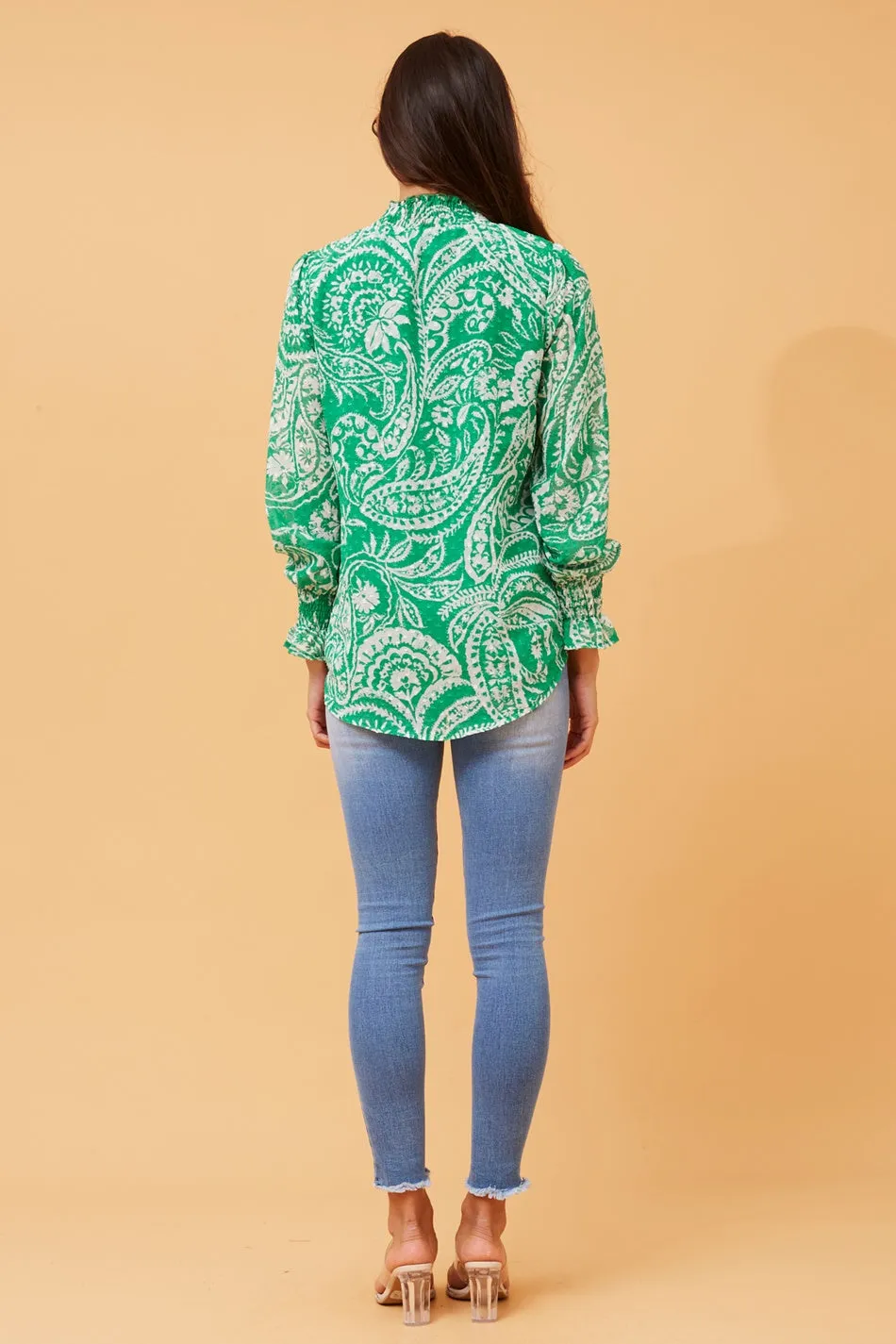 DIANA PAISLEY PRINT BLOUSE