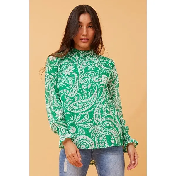 DIANA PAISLEY PRINT BLOUSE