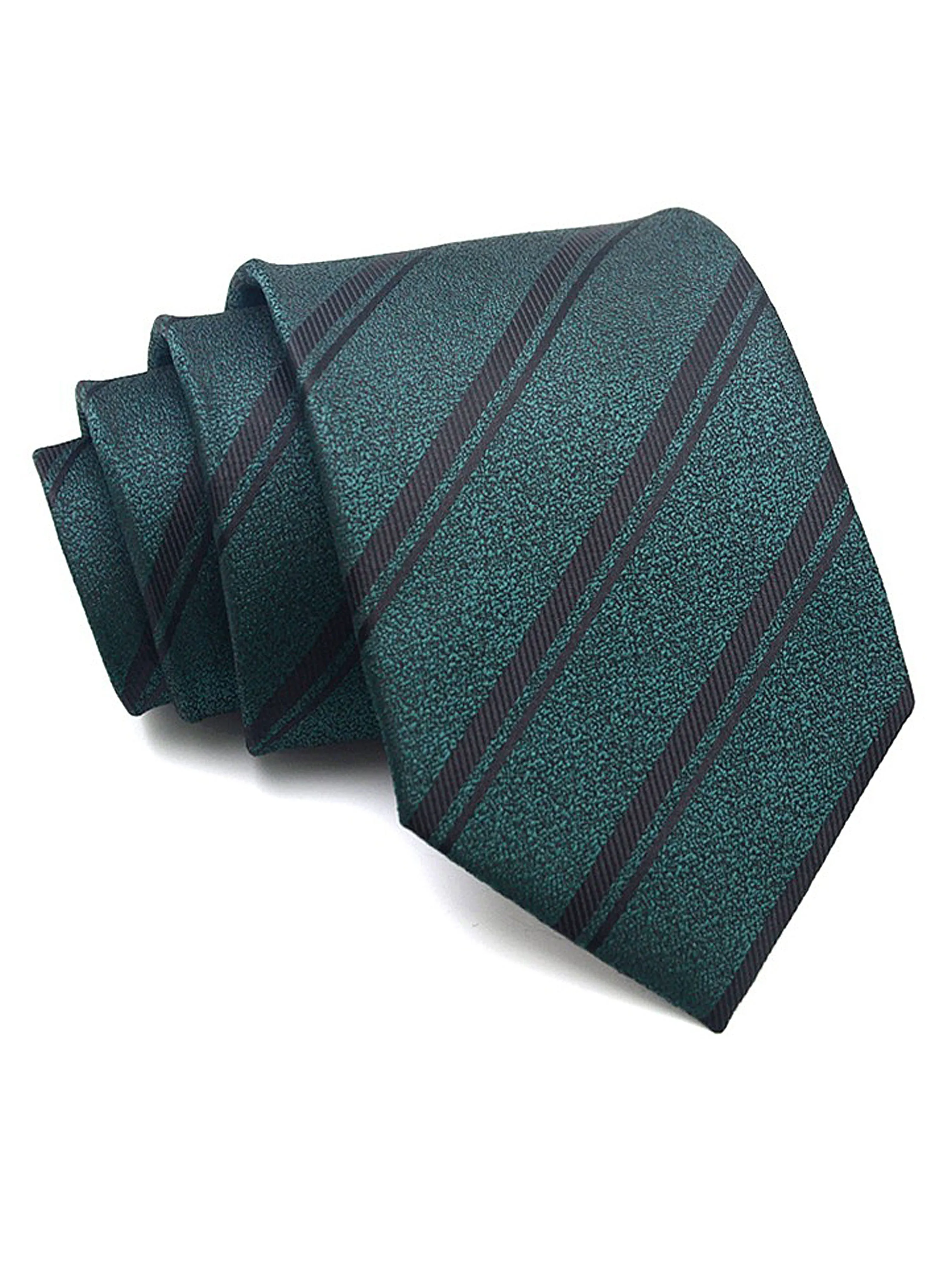 Double Stripe Tie - Emerald Green