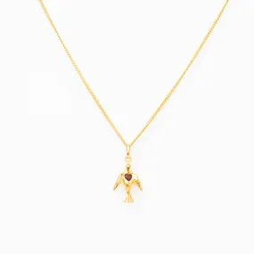 Dove & Heart Charm Necklace