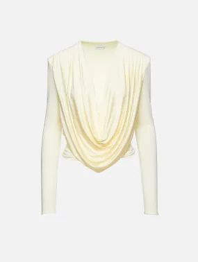 Draped Jersey Blouse