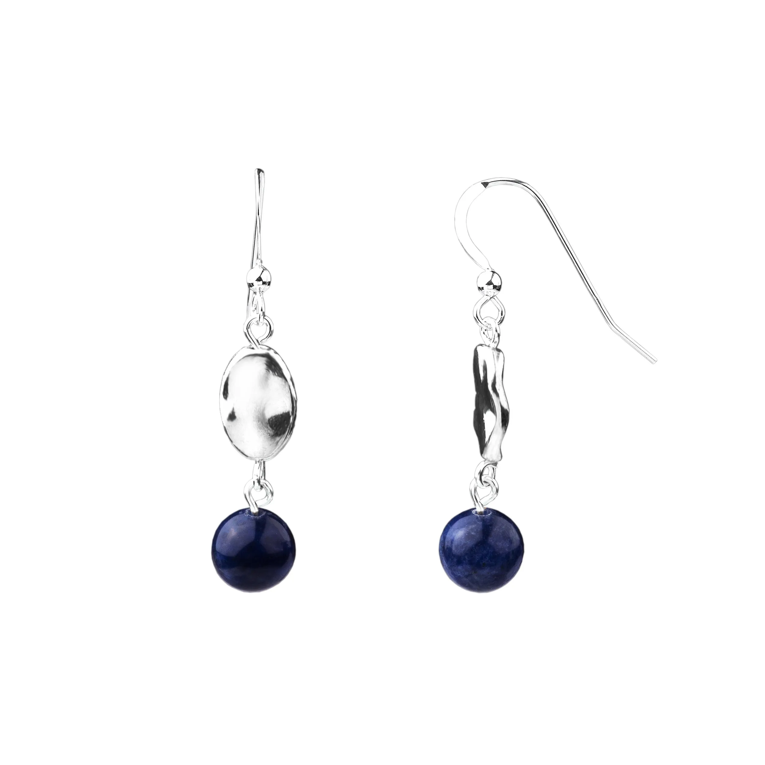 Earring | Hammered | Sodalite