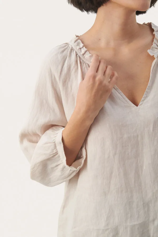 ELODY LINEN BLOUSE (FRENCH OAK) - PART TWO