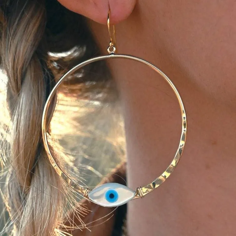 Evil Eye Protect Your Peace Earrings