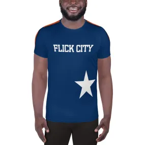 Flick City Blue Men's Athletic T-shirt