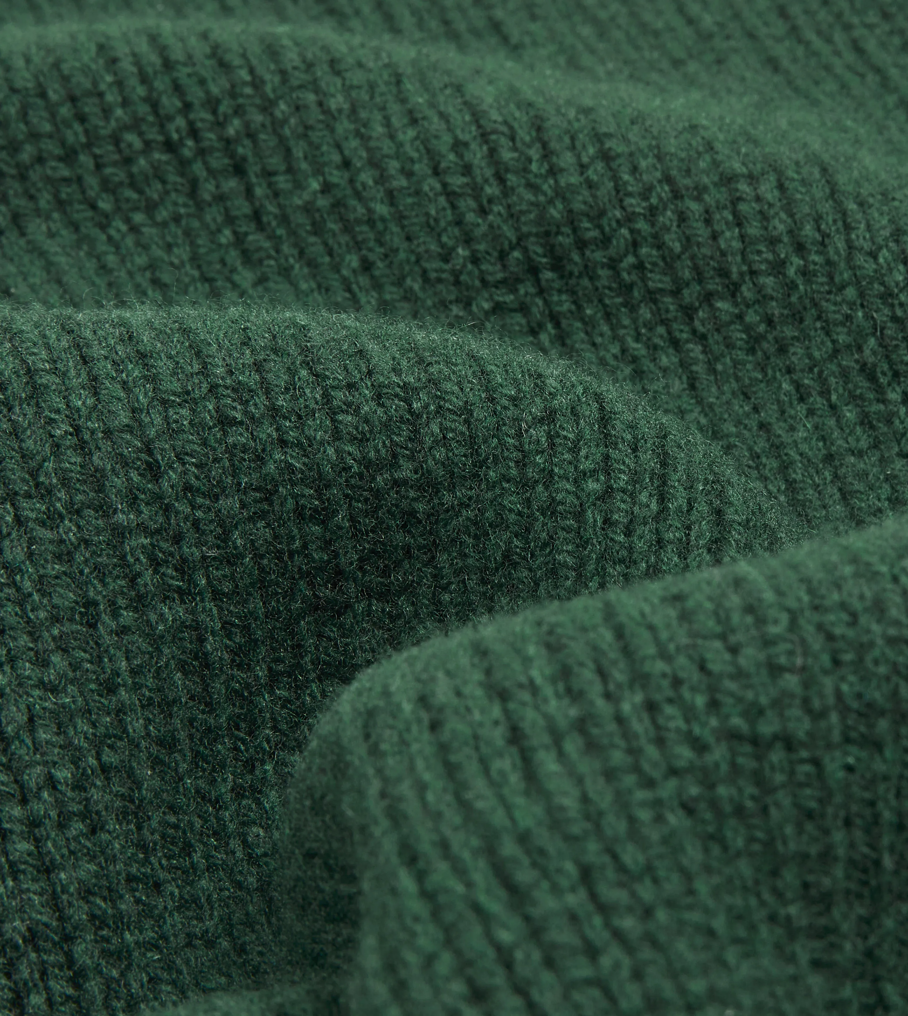 Forest Green Lambswool Submariner Roll Neck Jumper